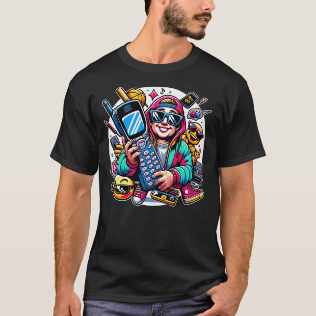 Camiseta Zona de juegos Retro Tech: Una odisea nostálgica d (Anverso)