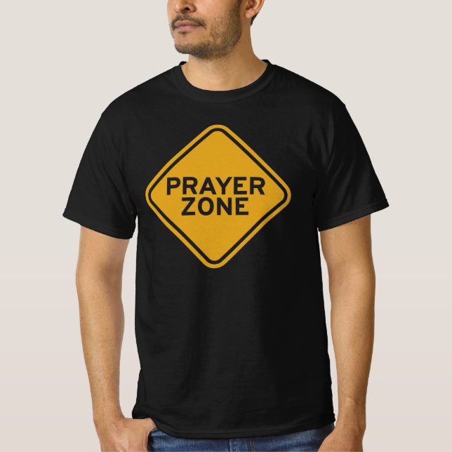 Camiseta Zona de oración - Paz, enfoque y fe (Anverso)