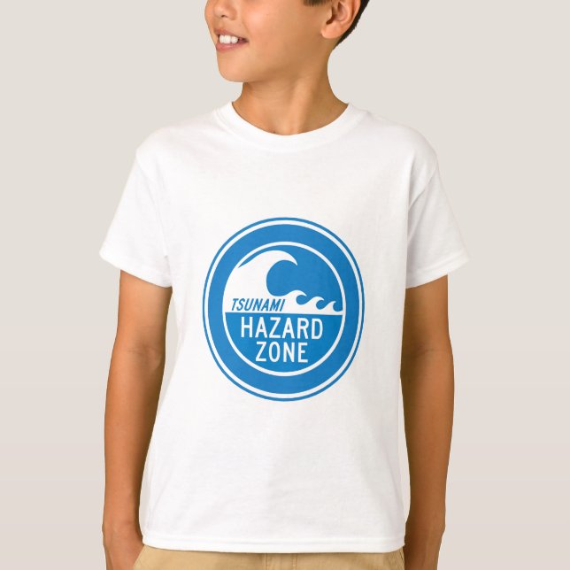 CAMISETA ZONA DE PELIGRO DEL TSUNAMI (Anverso)
