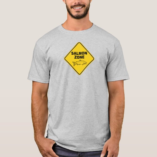 Camiseta Zona de pesca de salmón (Anverso)