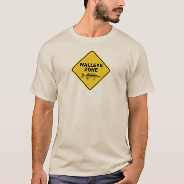 Camiseta Zona de pesca de Walleye (Anverso)