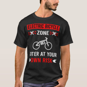 Camiseta Zona de riesgo Bicicleta eléctrica E Bicicleta Ebi