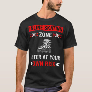 Camiseta Zona de riesgo Patinador Patinado en Línea