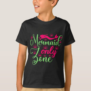 Camiseta Zona de Sirenas Únicas en Rosa Caliente y Verde Ne
