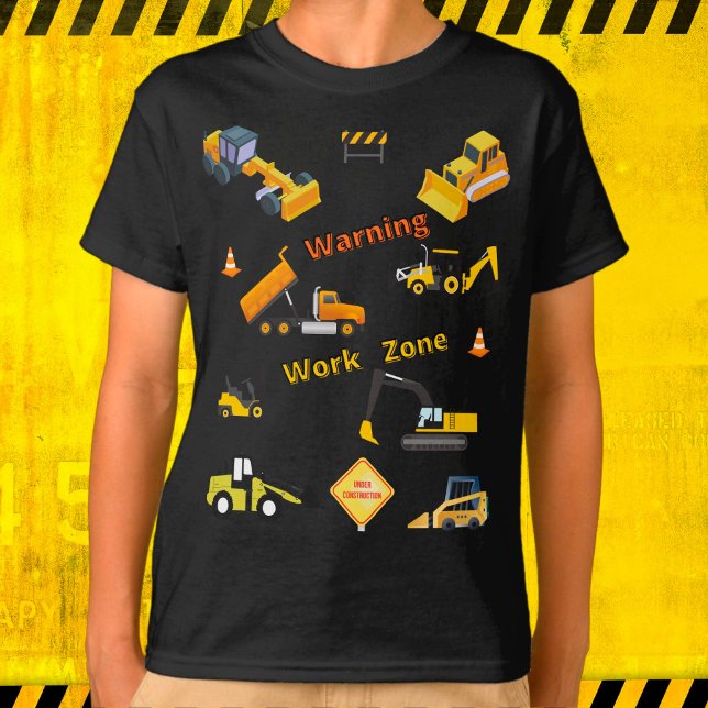 Camiseta Zona de trabajo de advertencia de construcción (Subido por el creador)
