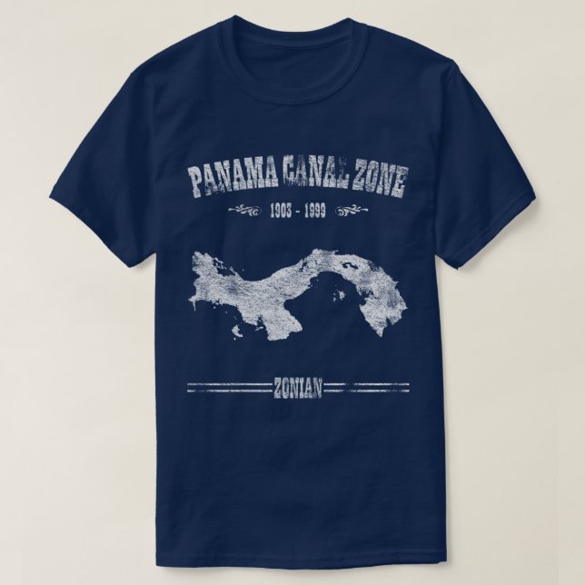 Camiseta Zona del Canal de Panamá, 1903-1999 y Zónico (Diseño del anverso)