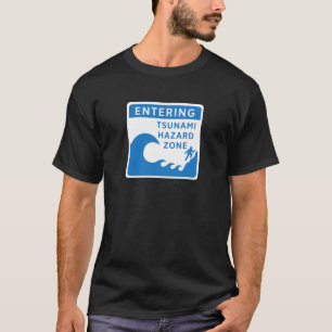 Camiseta Zona del peligro del tsunami, Columbia Británica,