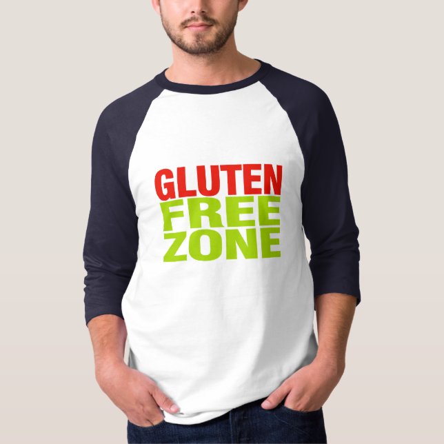 Camiseta Zona Libre de Gluten (enfermedad celíaca) (Anverso)