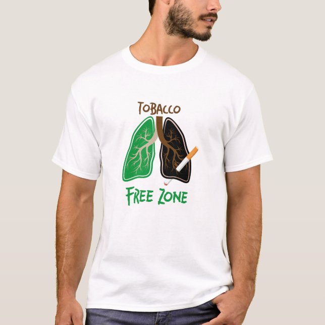 Camiseta Zona libre de tabaco, anti-humo (Anverso)