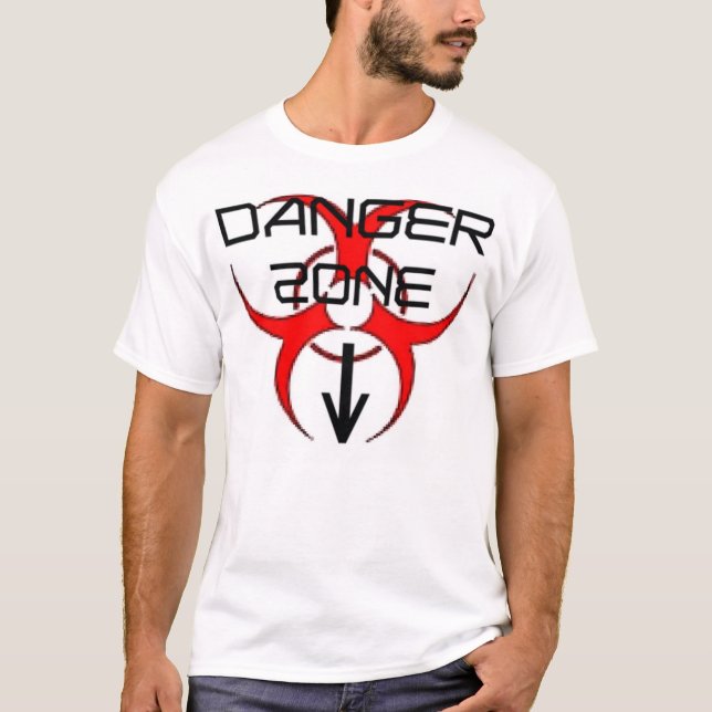 Camiseta zona peligrosa" del peligro de Mikey de (Anverso)