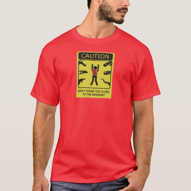 Camiseta zona peligrosa del redshirt (Anverso)