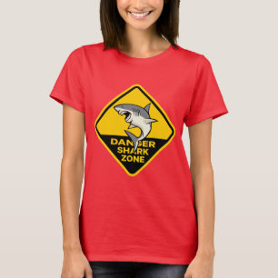 Camiseta Zona peligrosa del tiburón