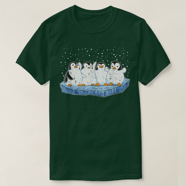 Camiseta Zonas de la nieve Pingüino Animal Antártico Animal (Diseño del anverso)