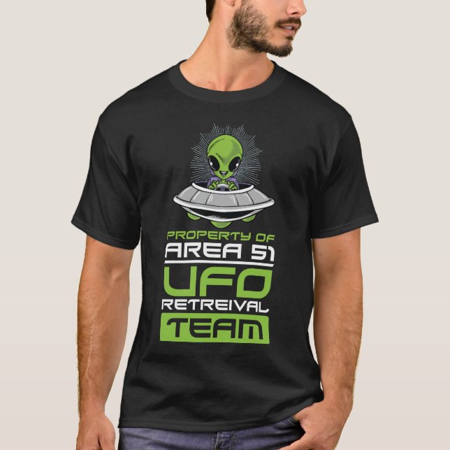 Camiseta Zonas De Saucer De Volante De OVO De Alien Verde 5 (Anverso)