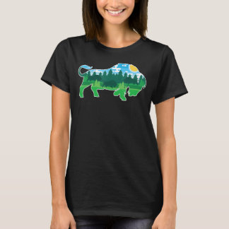 Camiseta Zoo Al Aire Libre Animales Camping Gente Búfalo Bi