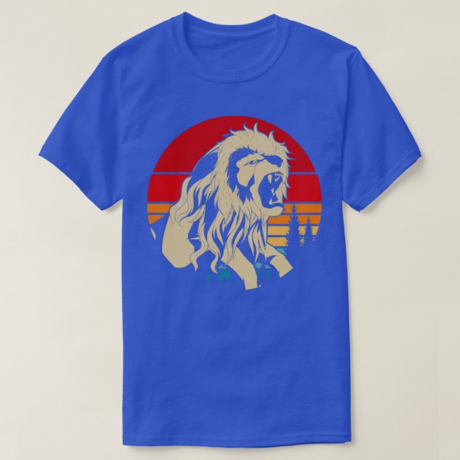 Camiseta Zoo Animal Africa Lover Safari Retro Lion (Diseño del anverso)