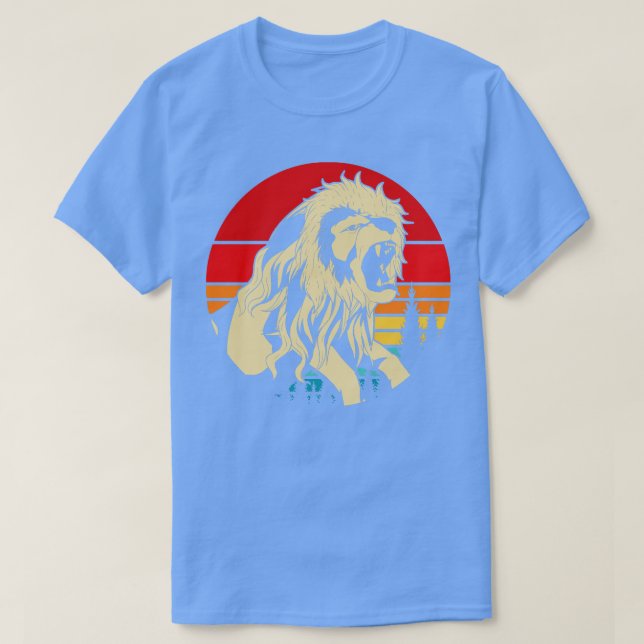Camiseta Zoo Animal Africa Lover Safari Retro Lion (Diseño del anverso)