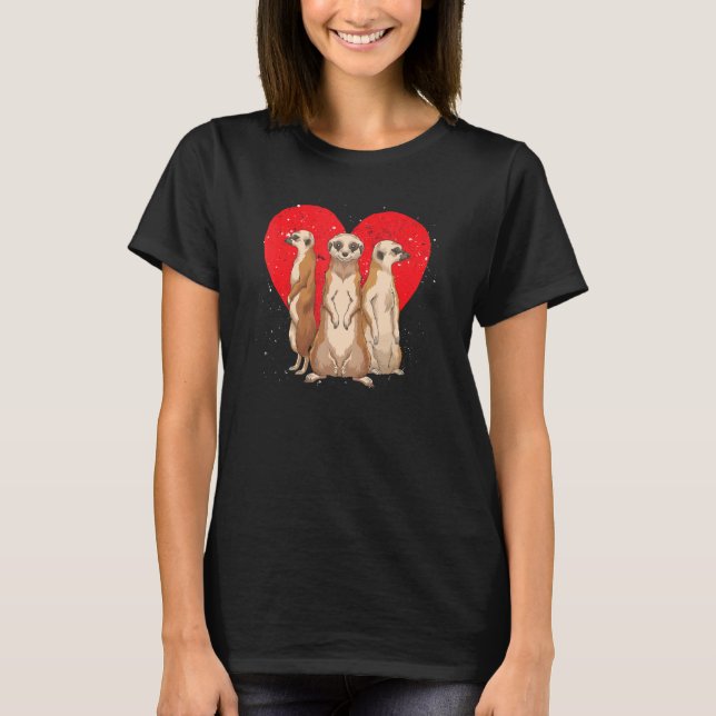 Camiseta Zoo Animal Africa Safari Heart Meerkat (Anverso)