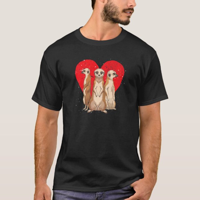 Camiseta Zoo Animal Africa Safari Heart Meerkat (Anverso)