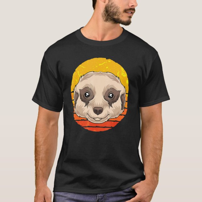 Camiseta Zoo Animal Africa Safari Retro Meerkat (Anverso)