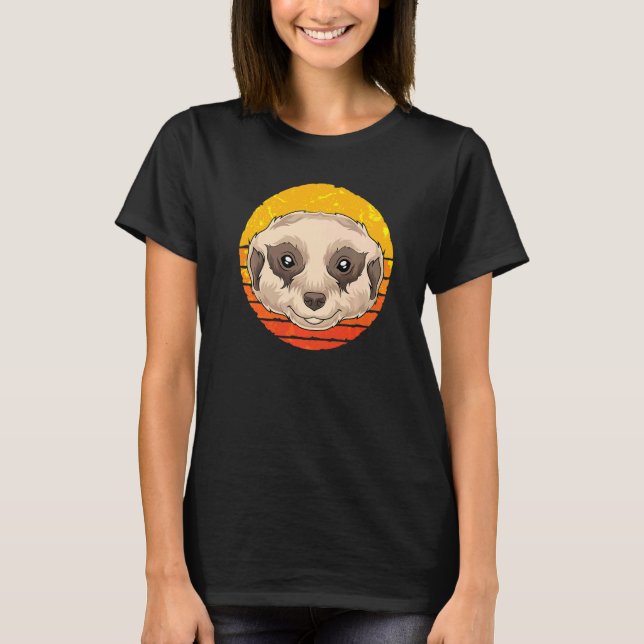Camiseta Zoo Animal Africa Safari Retro Meerkat (Anverso)