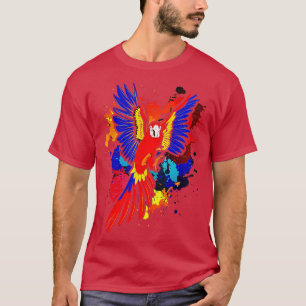 Camiseta Zoo Animal Bird Macaw Colorous Parrot