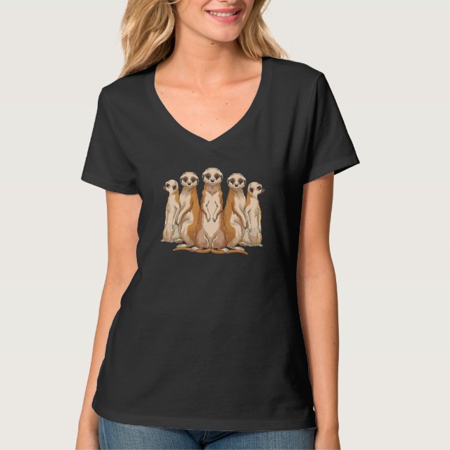 Camiseta Zoo Animal  Cute Meerkats Africa Safari Meerkat (Anverso)