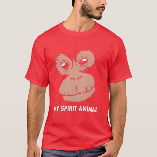 Camiseta Zoo Animal My Spirit Animal Orangutan retro (Anverso)