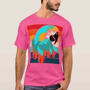 Camiseta Zoo Animal Retro Bird Macaw Parrot