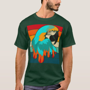 Camiseta Zoo Animal Retro Bird Macaw Parrot