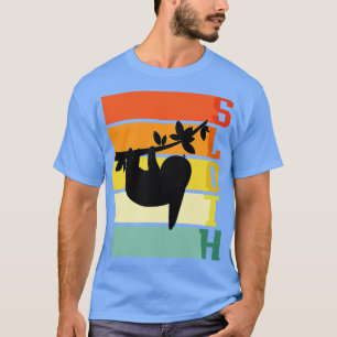 Camiseta Zoo Animal Retro Hanging Sloth