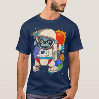 Camiseta Zoo Animal Space Scientist Planets Universe Sloth 