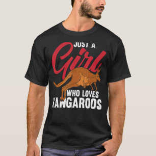 Camiseta Zoo Animal Women Una Chica Que Ama Los Canguros