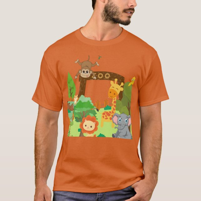 Camiseta zoo animals Design friend (Anverso)