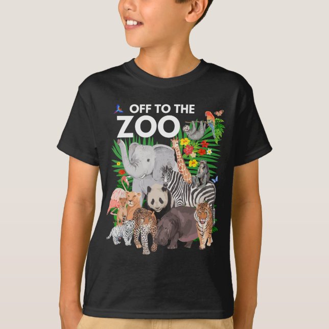Camiseta Zoo Animals Safari Fiesta un día en Zoo Safari Z (Anverso)