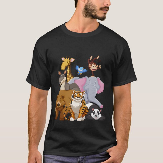 Camiseta Zoo Animals Wildlife Dayee family (Anverso)