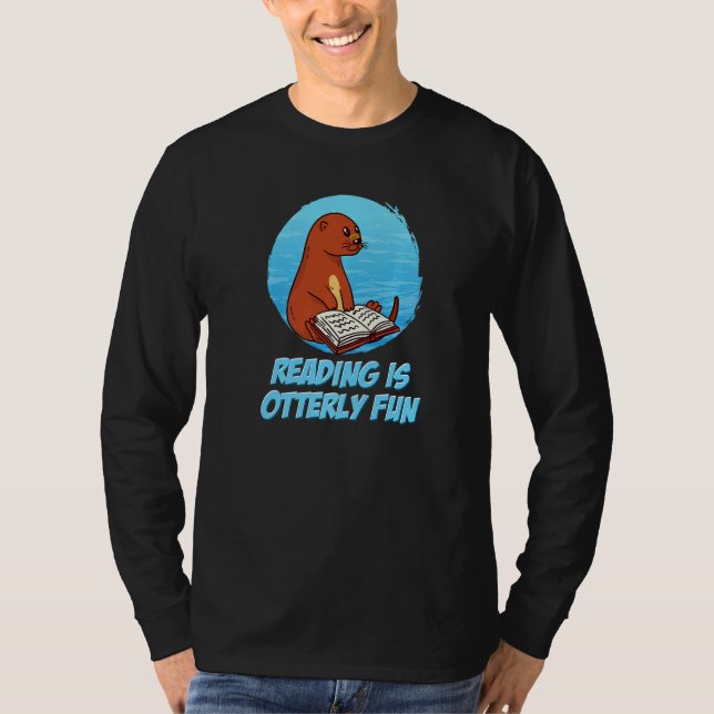 Camiseta Zoo Book Animal  Bookworm  Sea Otter Reading (Anverso)