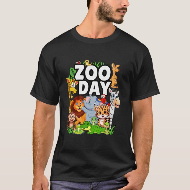Camiseta Zoo Day Field Trip Wildlife Party Safari Animals (Anverso)
