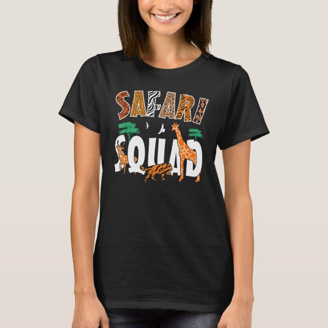 Camiseta Zoo de animales de la pelicula Safari Squad ama a  (Anverso)