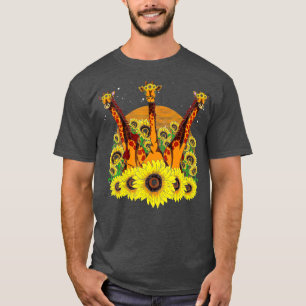 Camiseta Zoo de sol de Safari de Cuta Animal África Girasol