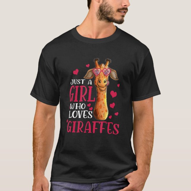 Camiseta Zoo Giraffe  Just A Girl Who Loves Giraffes (Anverso)