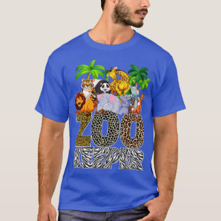 Camiseta Zoo Keeper African Animals Leopard Print Zebra Zoo