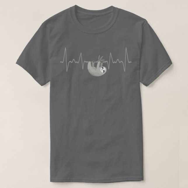 Camiseta Zoo Keeper Animal Heartbeat Sloth (Diseño del anverso)