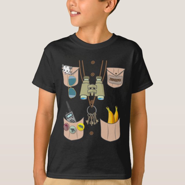 Camiseta Zoo Keeper disfrazado Chicas de Halloween (Anverso)