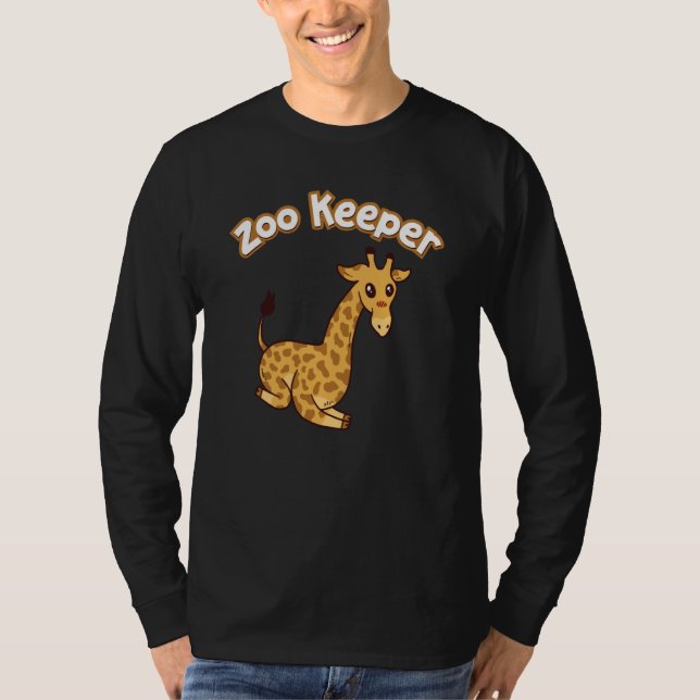 Camiseta Zoo Keeper Giraffe Safari Animal (Anverso)