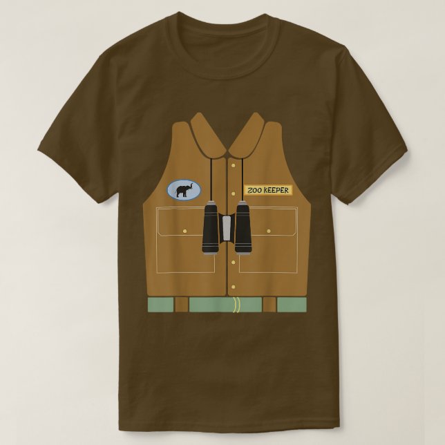 Camiseta Zoo Keeper Halloween Costume Diy Jungle Safari Epl (Diseño del anverso)