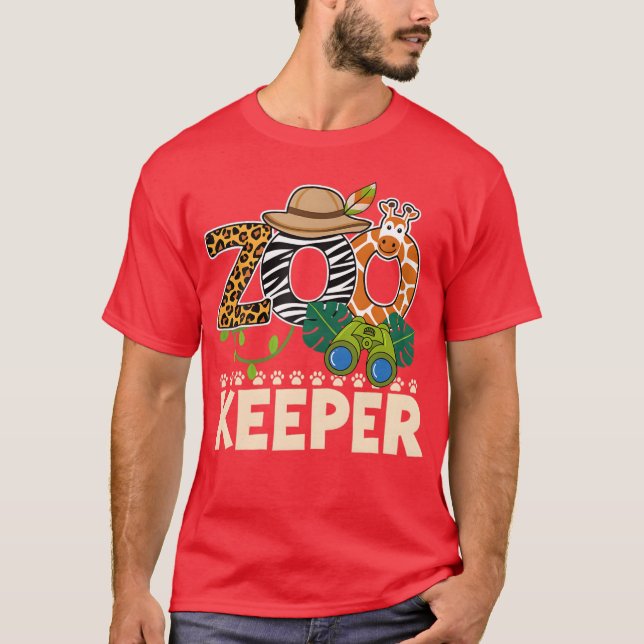 Camiseta Zoo Keeper Halloween Party Safari Zookeeper (Anverso)