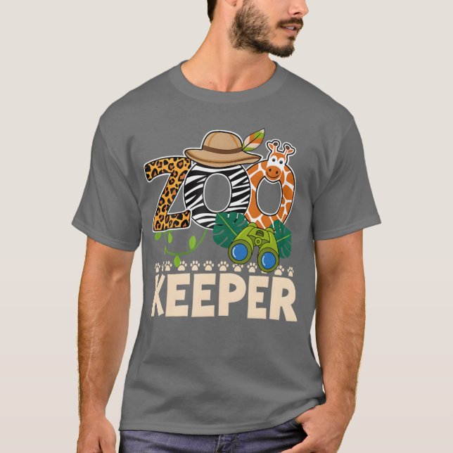 Camiseta Zoo Keeper Halloween Party Safari Zookeeper (Anverso)