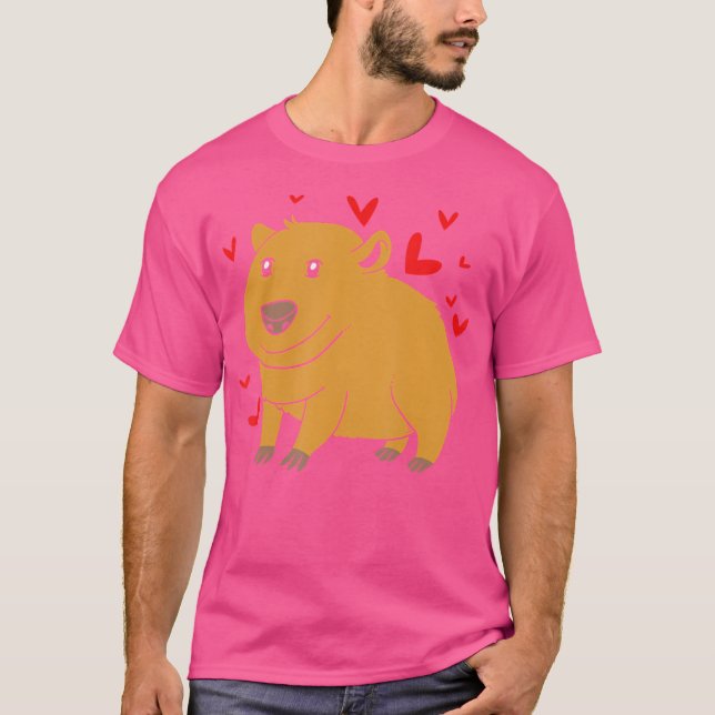 Camiseta Zoo Rodent I Love Capybara (Anverso)