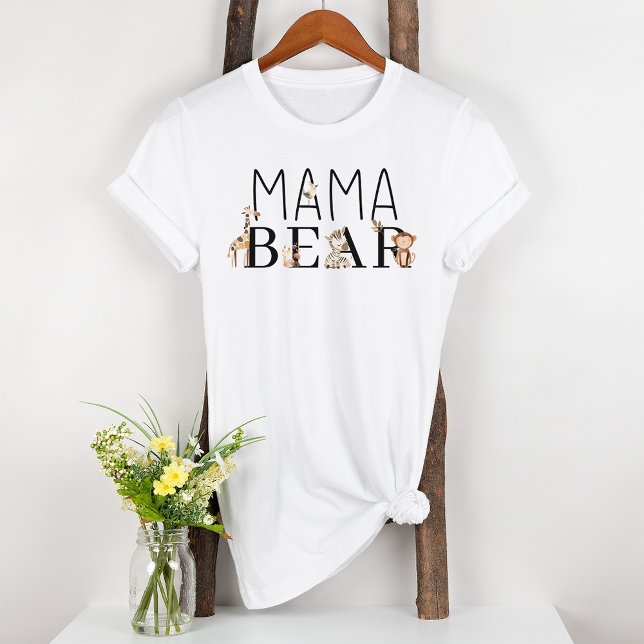 Camiseta Zoo Safari Nursery Animales Maternidad Mama Bear (Subido por el creador)